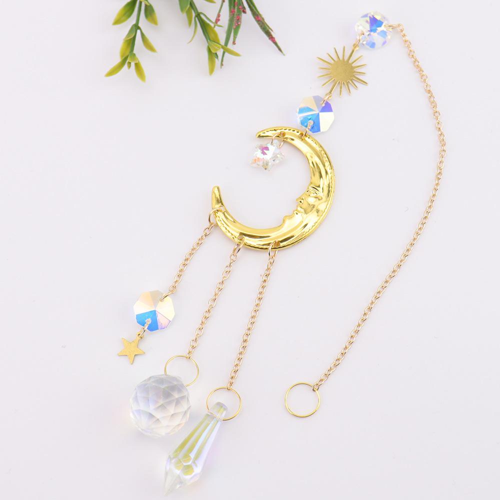 Sun and Smiley Face Crystal Suncatcher Ornament T107