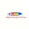 Floating Iron Plate Lure Long Cast Jig for Bass Mackerel Sea Bass 10g Realistic Fish Eye Reflective Coating for Fishing