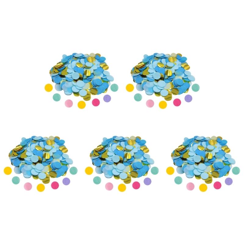 

5 Pack Mix Color Paper Cutouts Colorful Sequins Transparent Balloon Fillers Multicolors Paper Confettis for Weddings 1