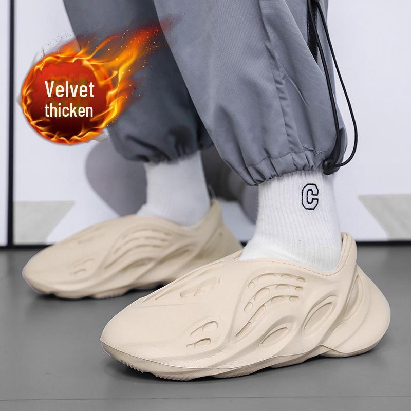 Men's Waterproof Winter Cotton Velvet Sneakers: Cross-Border, Large-Size, Casual Lazy Slip-Ons, Model 700