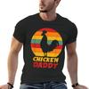 Vintage Chicken Daddy Farmer Tee Country Farm Boys T-Shirt Oversized T-shirt Graphic T Shirts Workout Shirts
