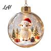 Festive Party Decorations Glowing Christmas Story Ornament Light‑Up Mini Holiday Scene Hanging Ball with Warm Tree Ornaments LED Light Clear