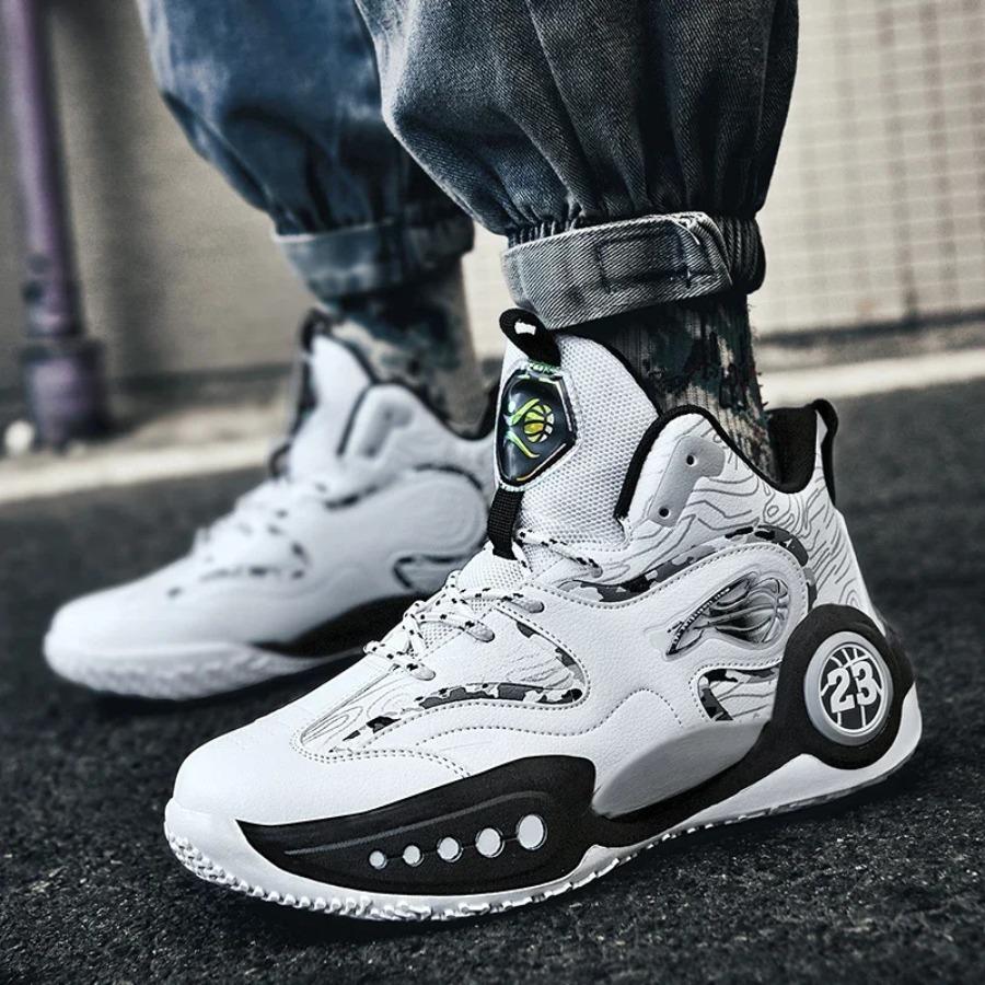 New Comfortable Men's Basketball Shoes Super Lightweight Running Shoes Thick Soles Increase Leisure Running Shoes Youth Training