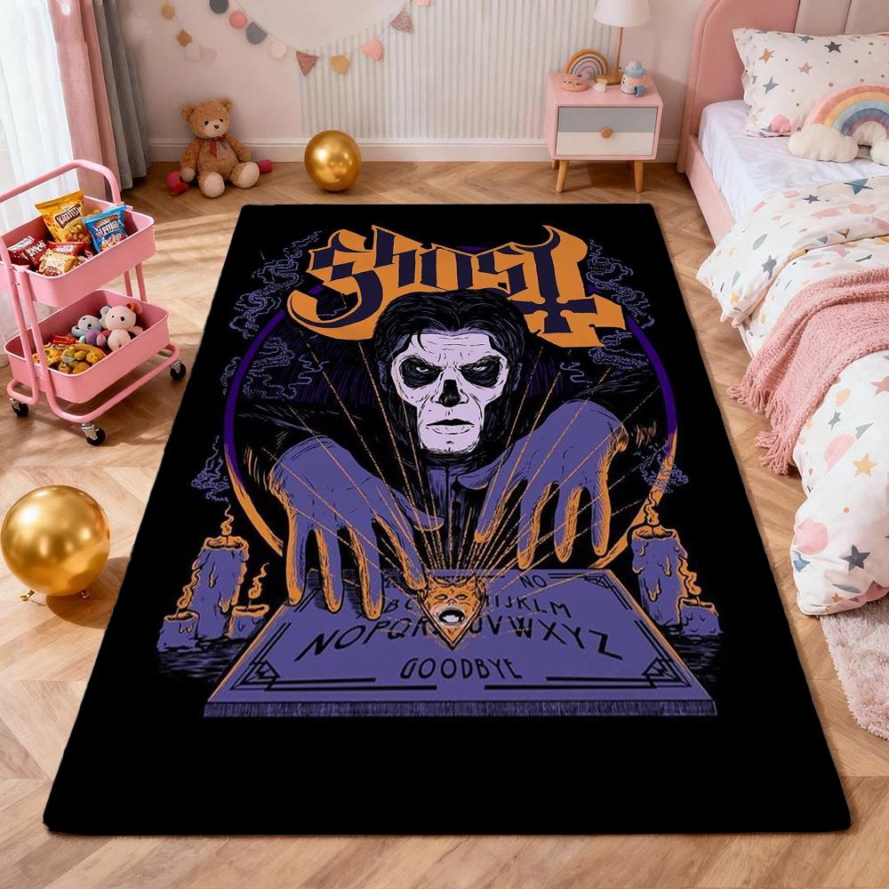 Dark Gothic Skeleton Bishop Rectangular Rug Soft Nonslip Carpet For Hallway Doorway Kitchen Home Decor Great Holiday Gift