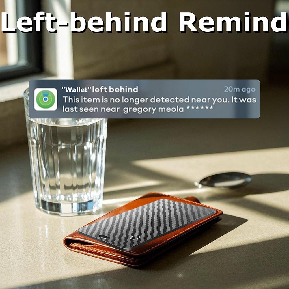 Ultra Slim Tracking Card Wireless Charging Works for Apple Find My IPX68 Waterproof Ultra Thin Tracker Keys Suitcase Bag Locator