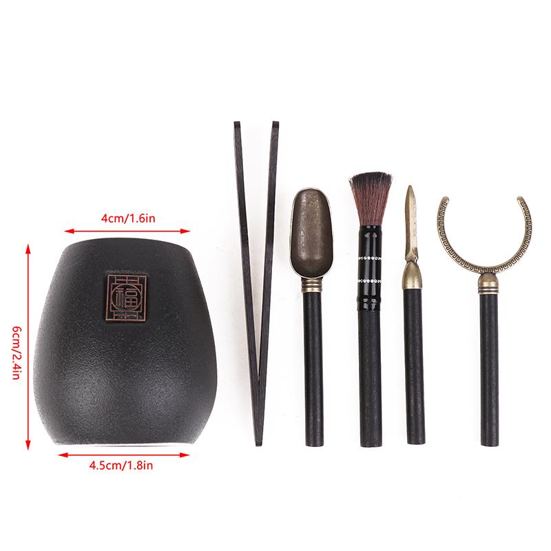 6 Buc/Set Ceremonie Ceai Rezistent la Căldură Instrumente Ceai Kung Fu Lemn Linguriță Ceai Chinezesc Gongfu Pensetă Ace Set Accesorii Ceainărie