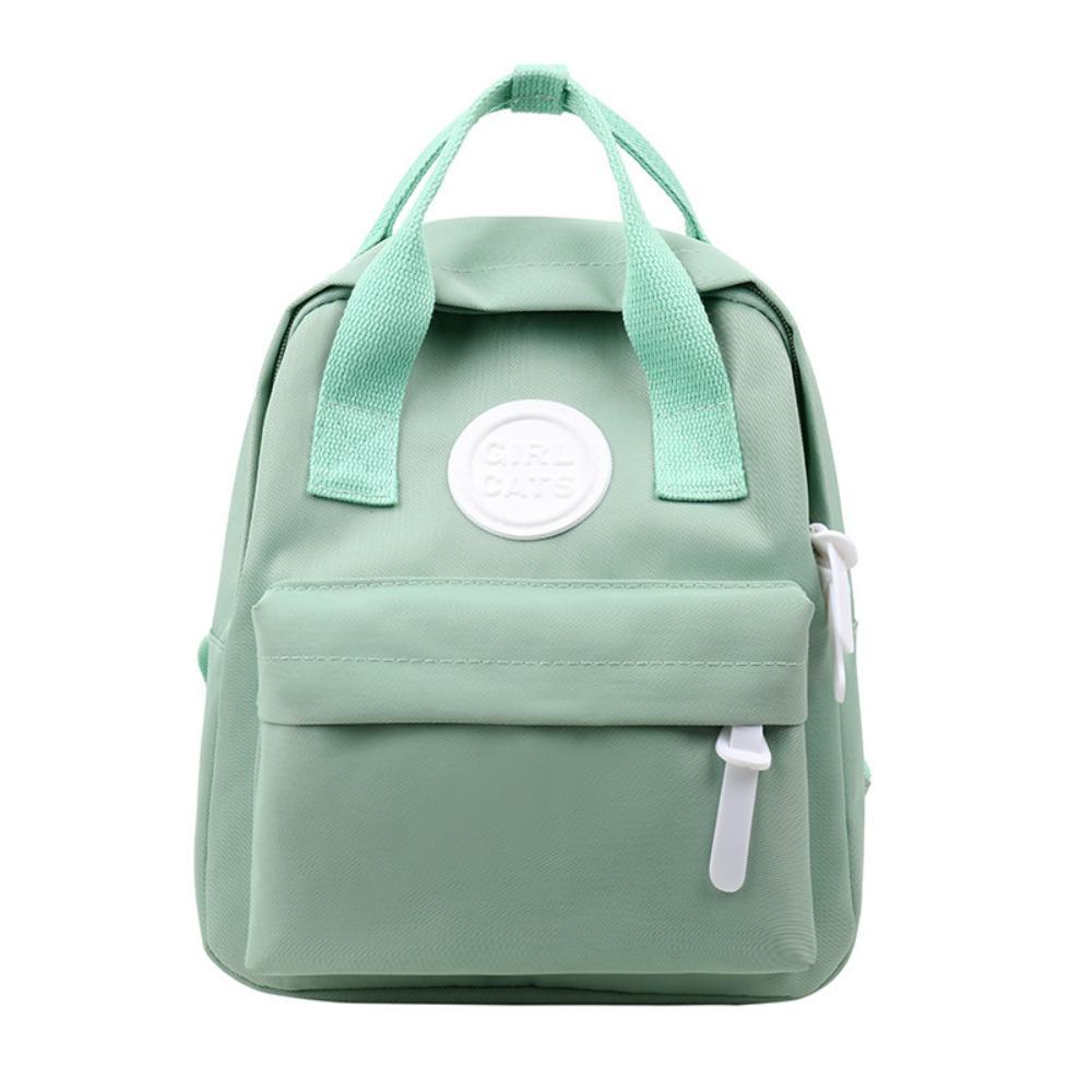 

Solid Color Student School Bag Oxford Cloth Canvas Rucksack Simple Children Backpack Teenage Girls S Green