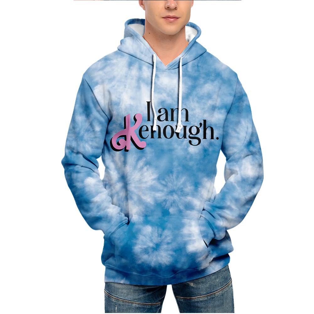 

I Am Kenough Merch Hoodies Unisex Hooded Sweatshirt Casual Clothing Fashion Tie Dyes Cosplay Spots Streetwear for Adults