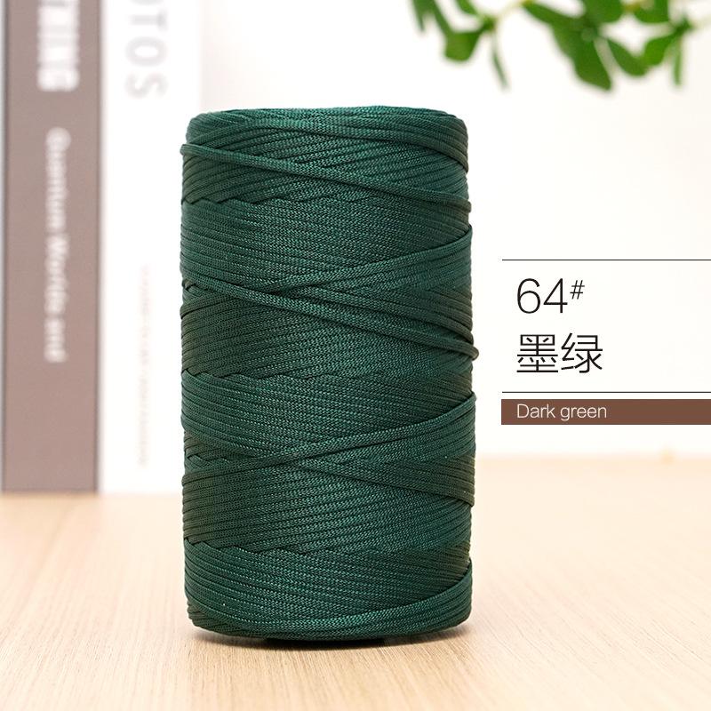 Mercerized Cotton And Linen Flat Belt Thread Light Body Ice Silk Thread Hand Crocheted Diy Hook Bag Hat Seat Cushion Hollow Thread