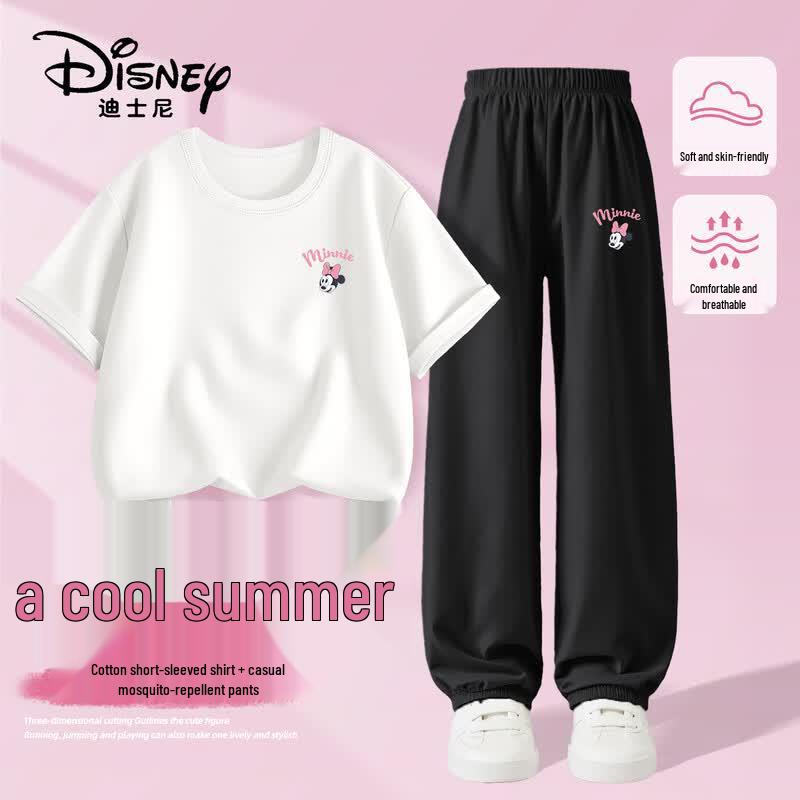 Disney Kids  Cotton Short Sleeve Top & Anti-Mosquito Pants Set 110