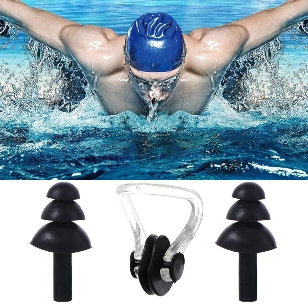 Silicone Swimming Earplug Nose Clip Soft Nose Protector Clip Silicone Noise Earplug Children