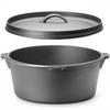 Cast Iron Cauldron, Hunting Pot, for Over the Campfire, for Soups and Stews, Diameter 310 X 155 Mm, 7.2 L