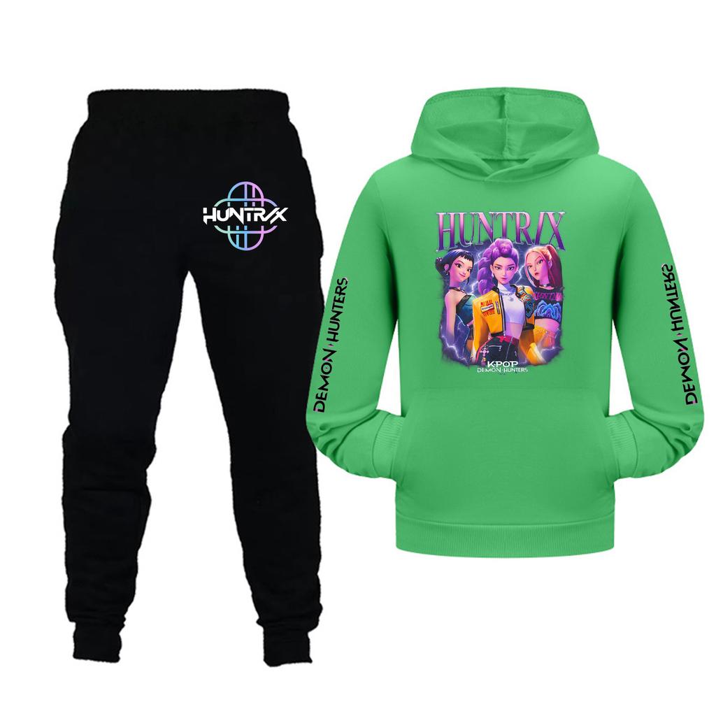 Kinder Mädchen Langarm Kapuzenpullover und Hose Set für Kleinkinder und große Kinder 2-teilige Outfits