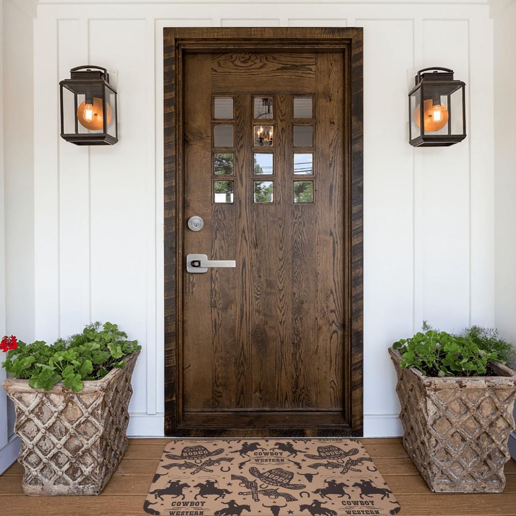 Western Cowboy Pattern Doormat Non-Slip Bathroom Kitchen Mat Bedroom Balcony Door Floor Entrance Carpet Rug
