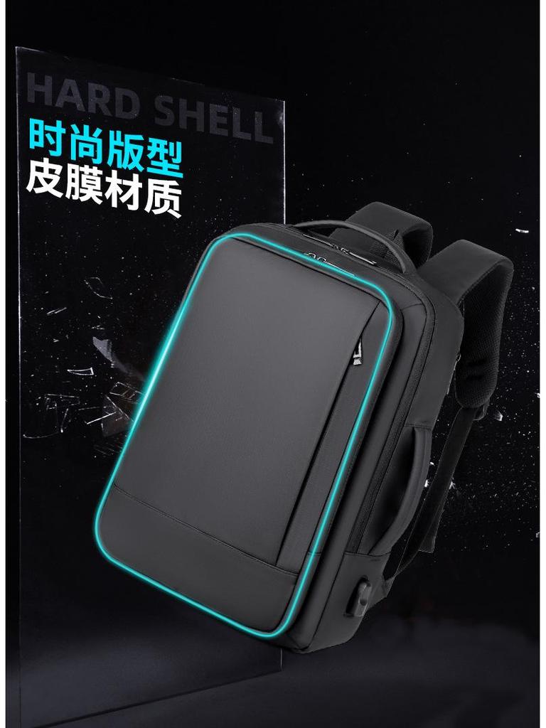 תרמיל גב עמיד למים עם טעינת USB למחשב נייד, לגברים, לעסקים ולקולג