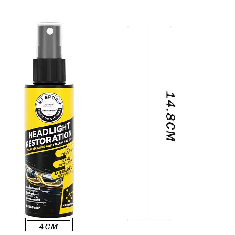 Car Headlight Restoration Polishing Spray Long Lasting and UV Resistant Headlight Polishing Restoration Kit Auto Lens Repair