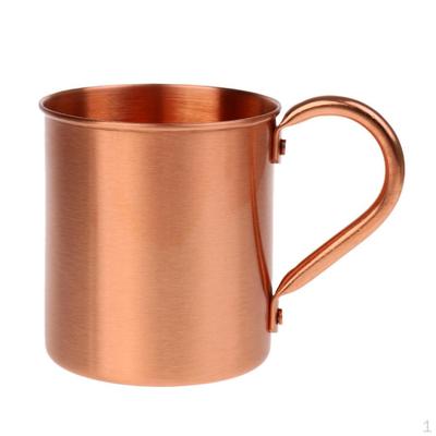 Straight Smooth Solid Pure Copper Beer Mug Tea Juice Coffee Cup
