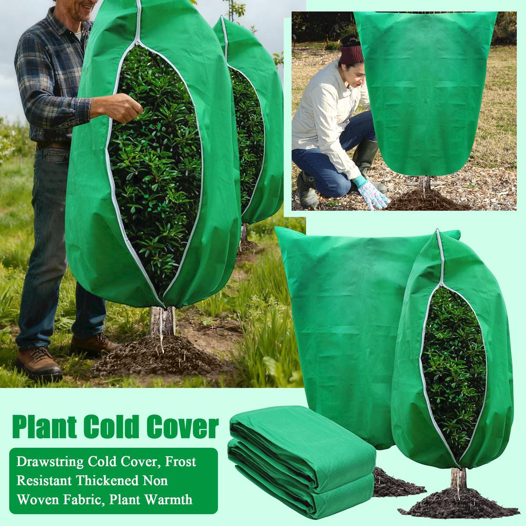 Plant Cold Cover, Drawstring Cold Cover, Frost Resistant Thickened Non Woven Fabric, Plant Warmth