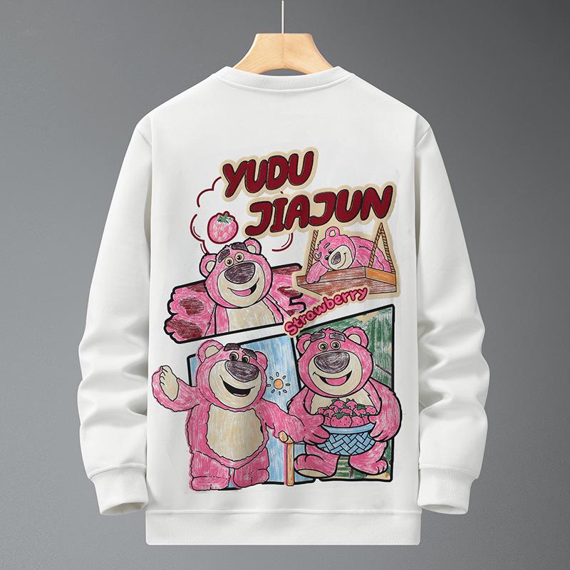 2024 Men's Plus Size Trendy Sweatshirt - Spring & Autumn Loose Fit, Oversized Style