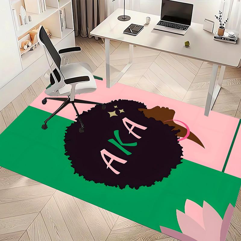 AKA Logo9 Printed Absorbent Washable Carpet, Non-Slip Bathroom Mats, Kitchen Rugs, Yoga Mat,Living Room Entrance, Camping Picnic Rugs