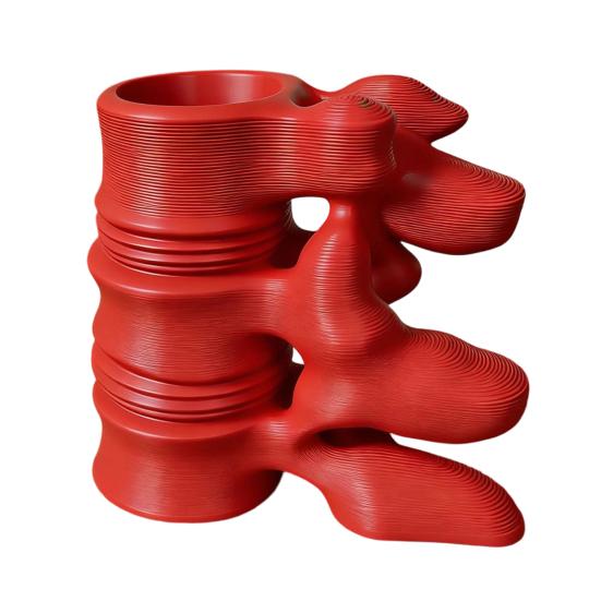 Porte-stylo Colonne Vertébrale Imprimé en 3D, Organisateur de Bureau Style Sombre, Support de Rangement pour Stylos Design Vertèbres Anatomiques pour Accessoires de Bureau Gothiques