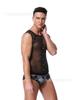 Male Servant Role Play Sexy Black Mesh Costume Medh See Through Erotic Bodysuit Lingerie Set Cosplay Uniform Role Play Clubwear