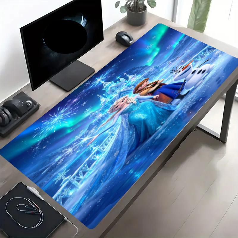 Frozen Print Mouse Pad, Anti‑Slip Desktop keyboard Mat, for PC Laptop Gaming Working Daily Use, Cool Festival Birthday Gift