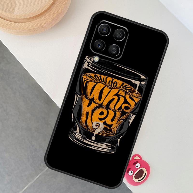 Cigar and Whiskey Case For Samsung Galaxy M12 M32 M52 M15 M35 M55 M31 M56 M36 M16 M06 M13 M33 M53 M14 M34 M54