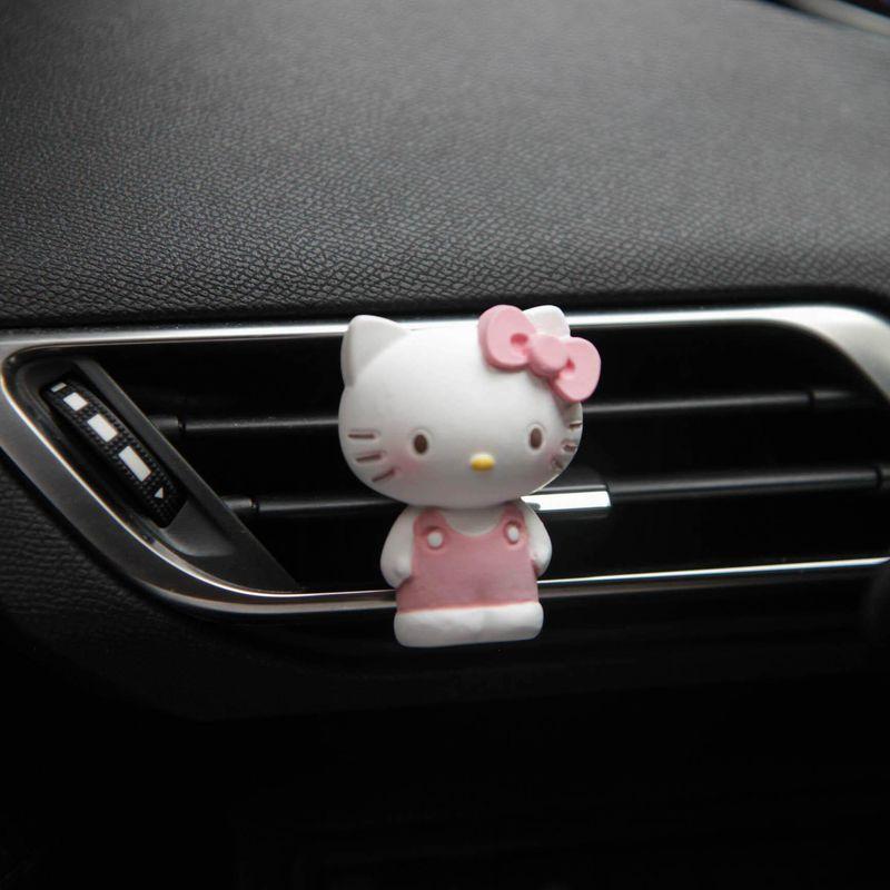 

Cute Cartoon Hello Kitty Couple Doll Car Aromatherapy Car Air Conditioner Air Outlet Fragrance Fancy Fragrant Stone Pink kt