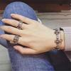 Unisex Sterling Silver Retro Cross Emotion Bracelet