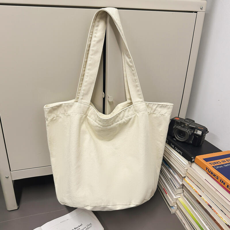 Canvas Shoulder Bag Large Capacity Letter Tote Bag Commuter Shopping Bag Women's Bag