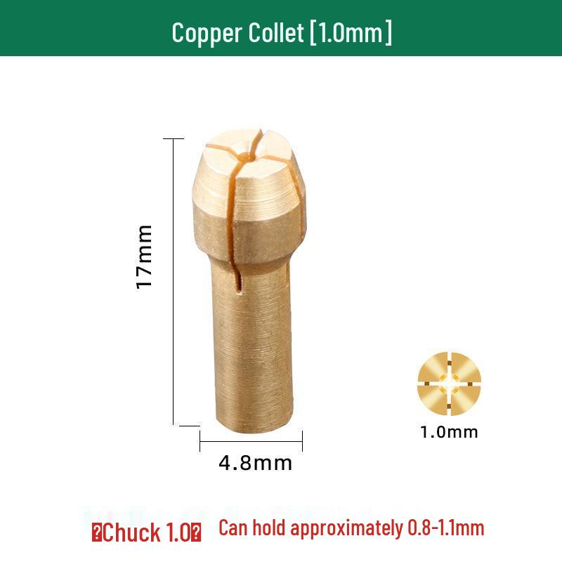 Electric Grinder Accessories: Mini Brass Four-Jaw Chuck, Engraving Chuck, Core Locking Nut Head
