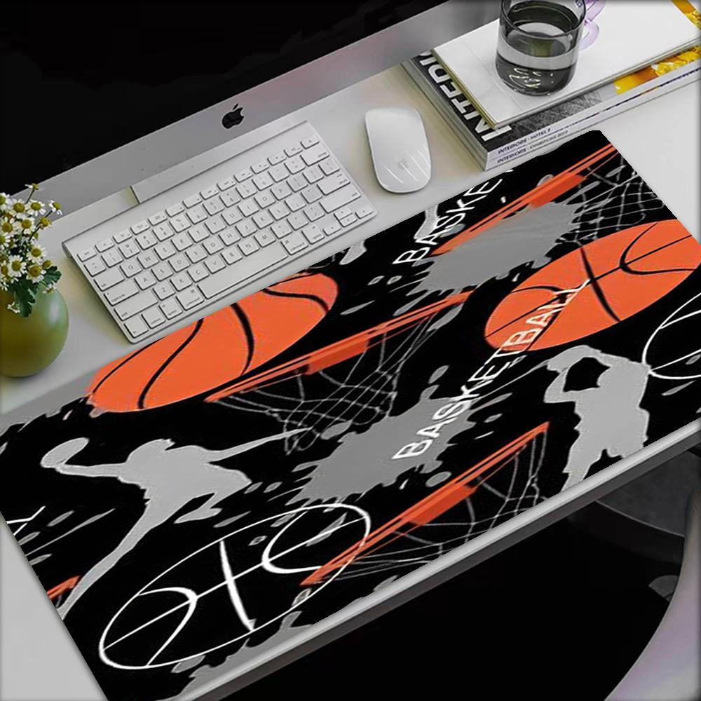 Basketball Theme Mouse Pad, Non Slip Rubber Base, Multifunctional Office & Home Decor, Perfect for Workspace Personalization.