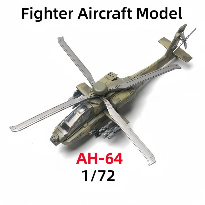 1/72 Creative Military Series AH-64/EC-665/Z-10 Helicopter Building Blocks Model Fiery Thunderbolt DIY Decor Toys For Xmas Gifts