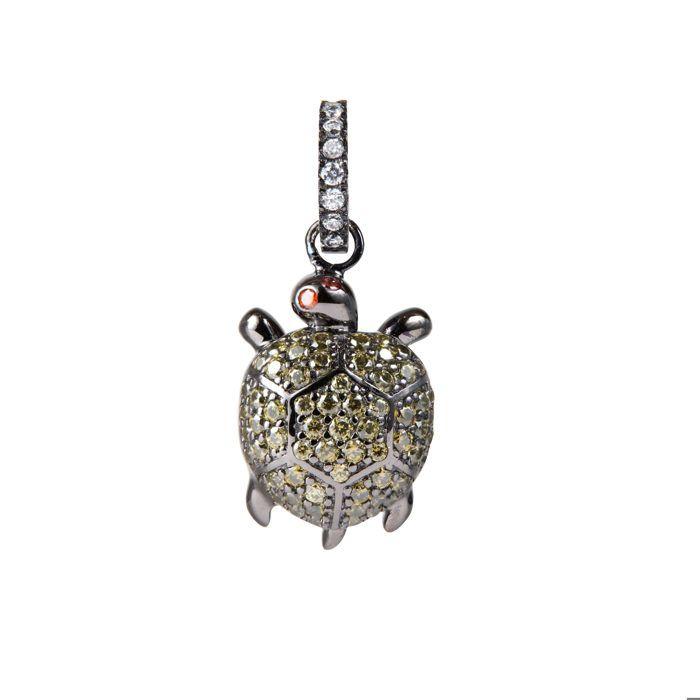 Pendentif femme - Lancaster - JLAPENTURTLE3 - Couleur verte - Métal précieux - Hypoallergénique