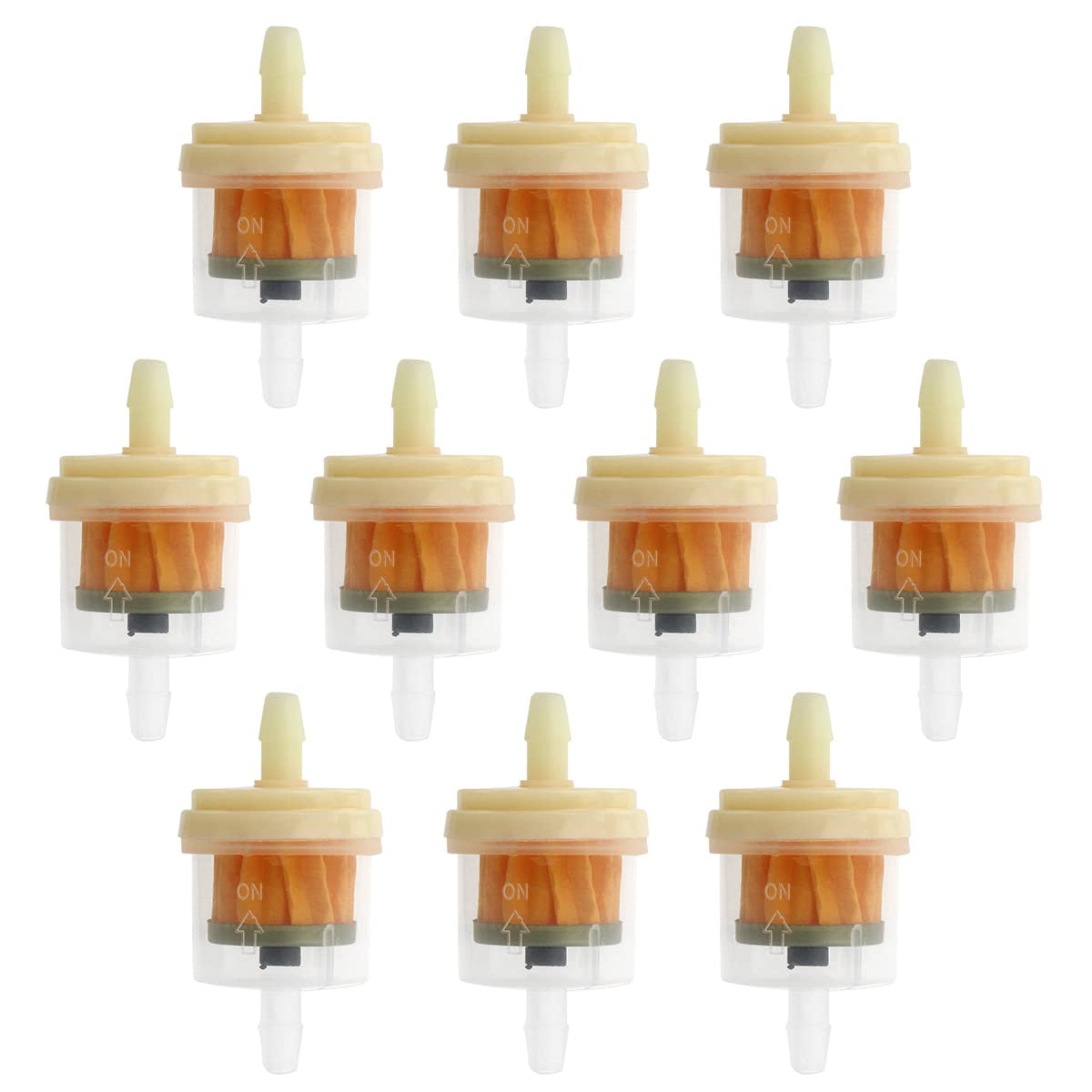 

General Purpose Gasoline Filter [Set of 10] Fuel Filter, Fuel Filter, Compatible with Hose