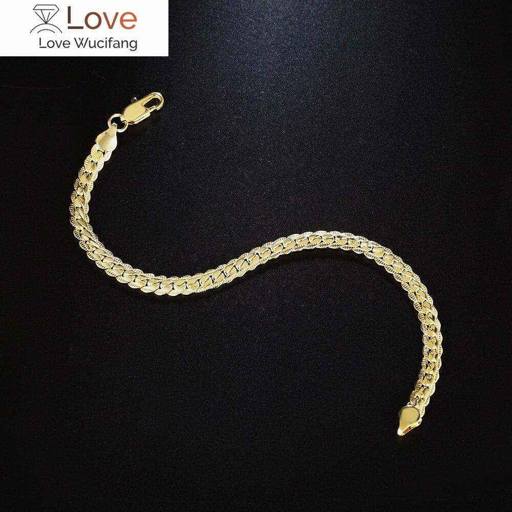 Lekani 925 Sterling Silver náramek jemné šperky 5 mm 20 cm hadí plochý mužský řetízkový náramek / pulsera pro muže