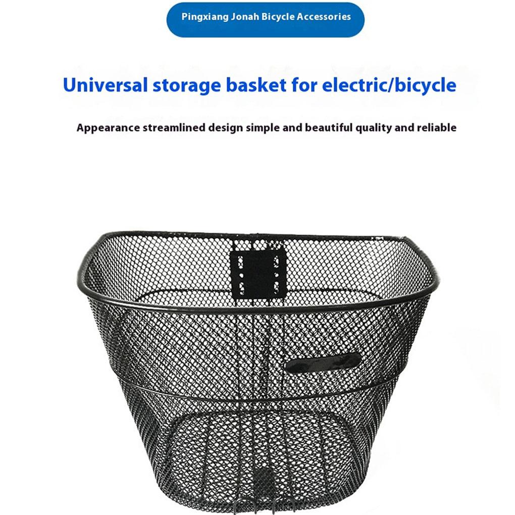 Stainless Steel Bicycle Front Basket Sturdy And Convenient Storage For Bike Thickened Bicycle Basket