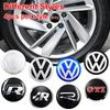 lijk1 4Pc 56mm 60mm 65mm Car Logo Wheel Center Hub Caps Badge Sticker Emblem Decals For VW GTI Golf 6 Polo R-Line CC Passat Tiguan B7