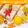 Demissle Thanksgiving Fall Leaves Bulletin Board Decorations Leaf Cutouts Glitter Maple with Adhesive Dots for Bulletin Board Classroom Decor(100