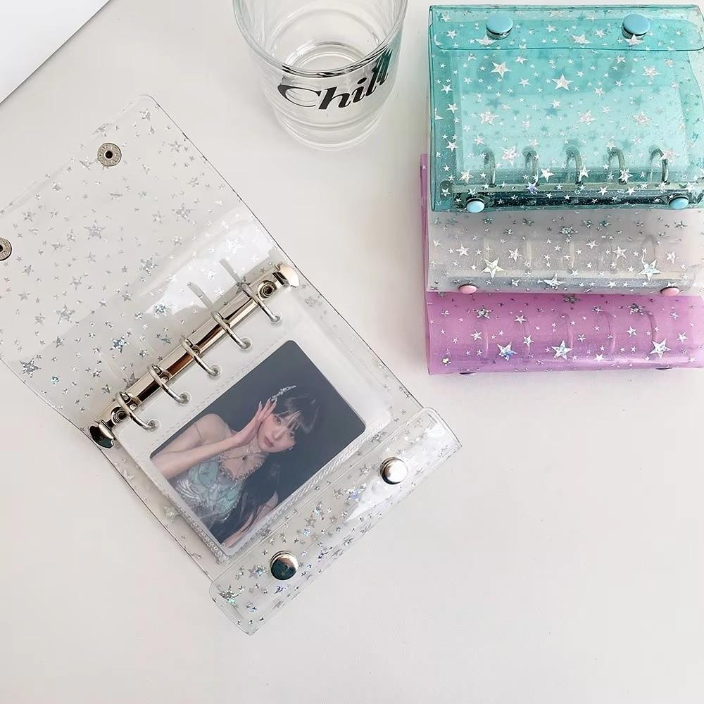 Sparkling M5 Stars Loose Leaf Card Album Y2k Fashion Photo Storage Diary Book For Cute Girl Idol