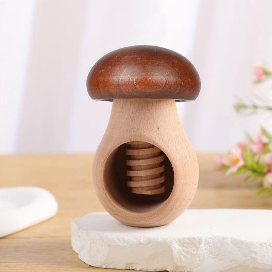 Mushroom Shaped Nutcracker Creative Walnut Clip Wooden Walnut Opener Tool Easy to Use Decorative Kitchen Gadget
