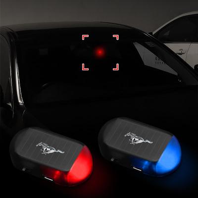 Car Fake Security Light Solar Powered Universal Warning LED Light Alarm Lamp Anti-Theft For Mustang Explorer Focus Shelby GT350 Kuga Fusion F-150