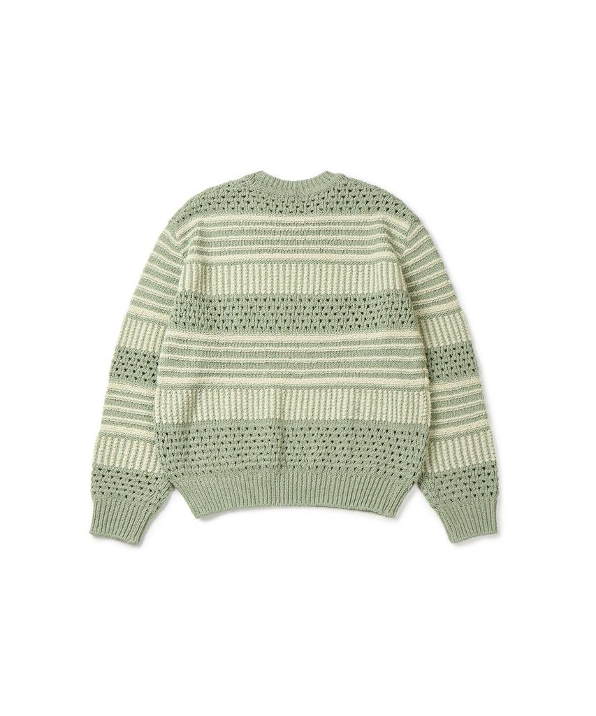 INSTANTFUNK Men'S Color Block Knit - Light Green