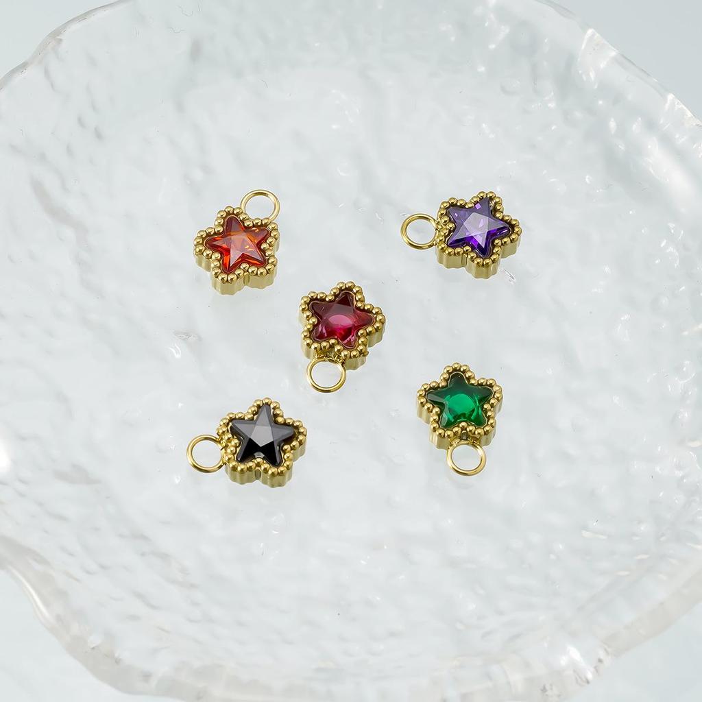Colorful Zirconia & Stainless Steel DIY Earrings and Jewelry Accessories