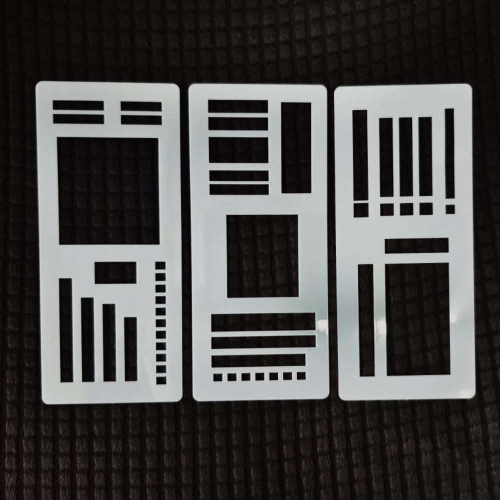 Set di modelli per planner righello in pizzo formato A6: Diario Tematico Vuoto per Pittura Fai da Te