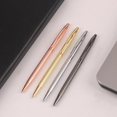 Ballpoint Pen Signature Pen Student Stationery Office Pen Brushed Wavy Metal Ballpoint Pen Cola Pen Oil Pen Creative Advertising Gift Pen