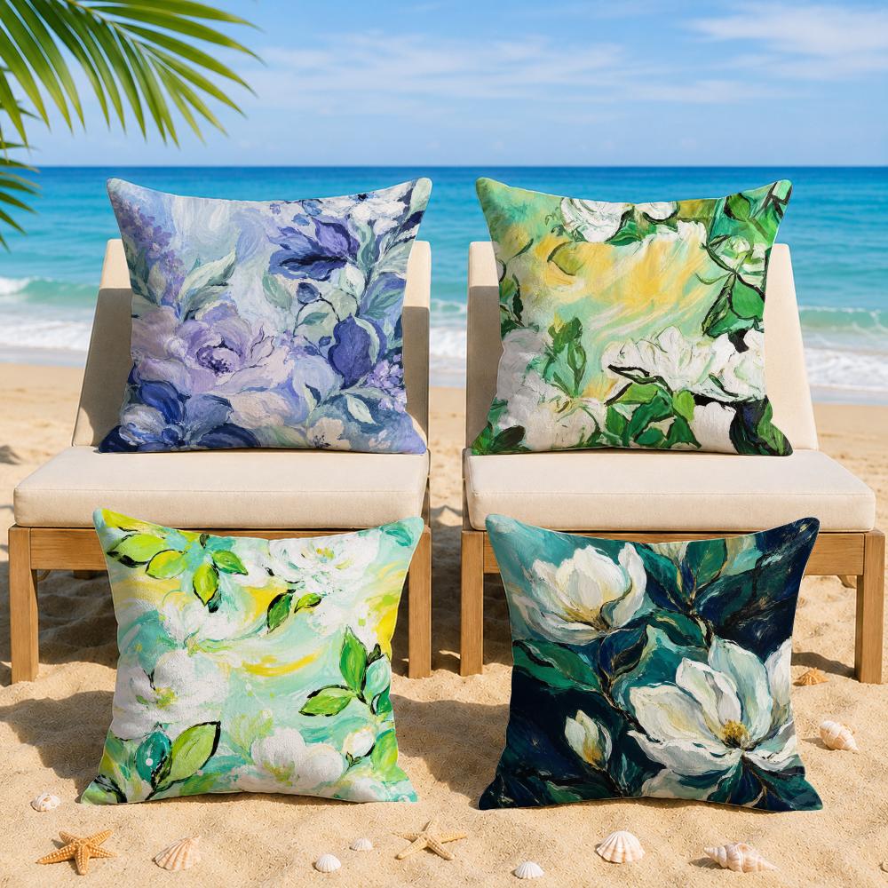 Flower Graffiti Cushion Cover Short Plush Soft DoubleSided Printing Pillow Case Cozy Sofa Bedroom Home Decor Gift