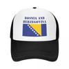 Individuelle Klassische Unisex Bosnien und Herzegowina Flagge Trucker Cap für Erwachsene Verstellbare Baseballkappe Unisex Damen Hip Hop Papa Hut