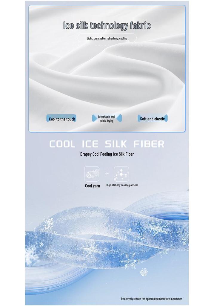 Men's Summer Set: White Short-Sleeve Sports Tee and Ice Silk Workwear Shorts, Casual & Loose Style 835